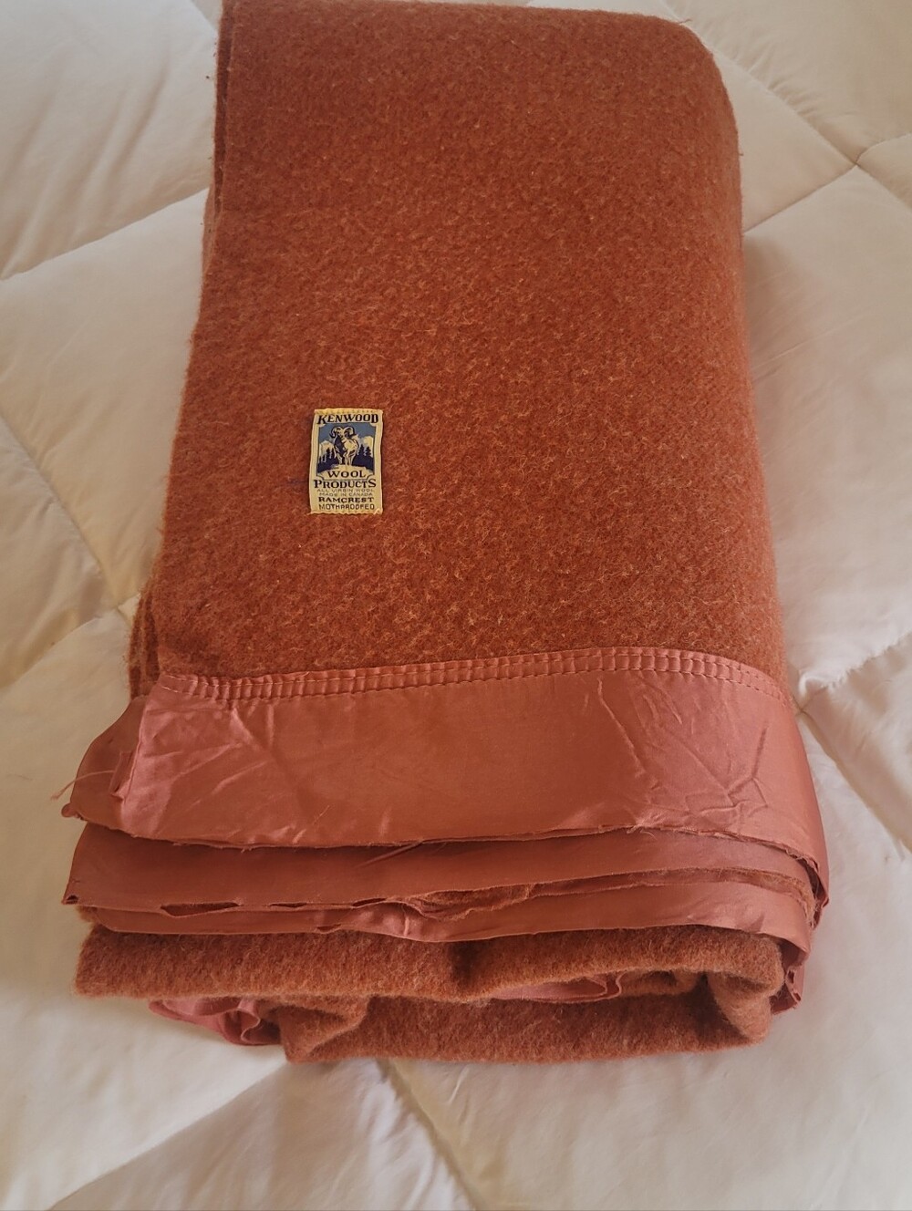 Vintage DBL sz 100% Wool Blanket